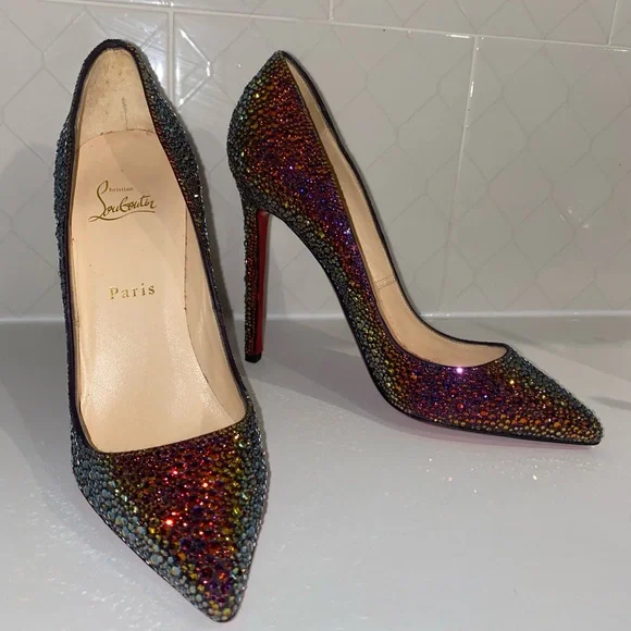 Christian Louboutin Savorski crystal embellished red bottom pumps - Picture 4 of 4